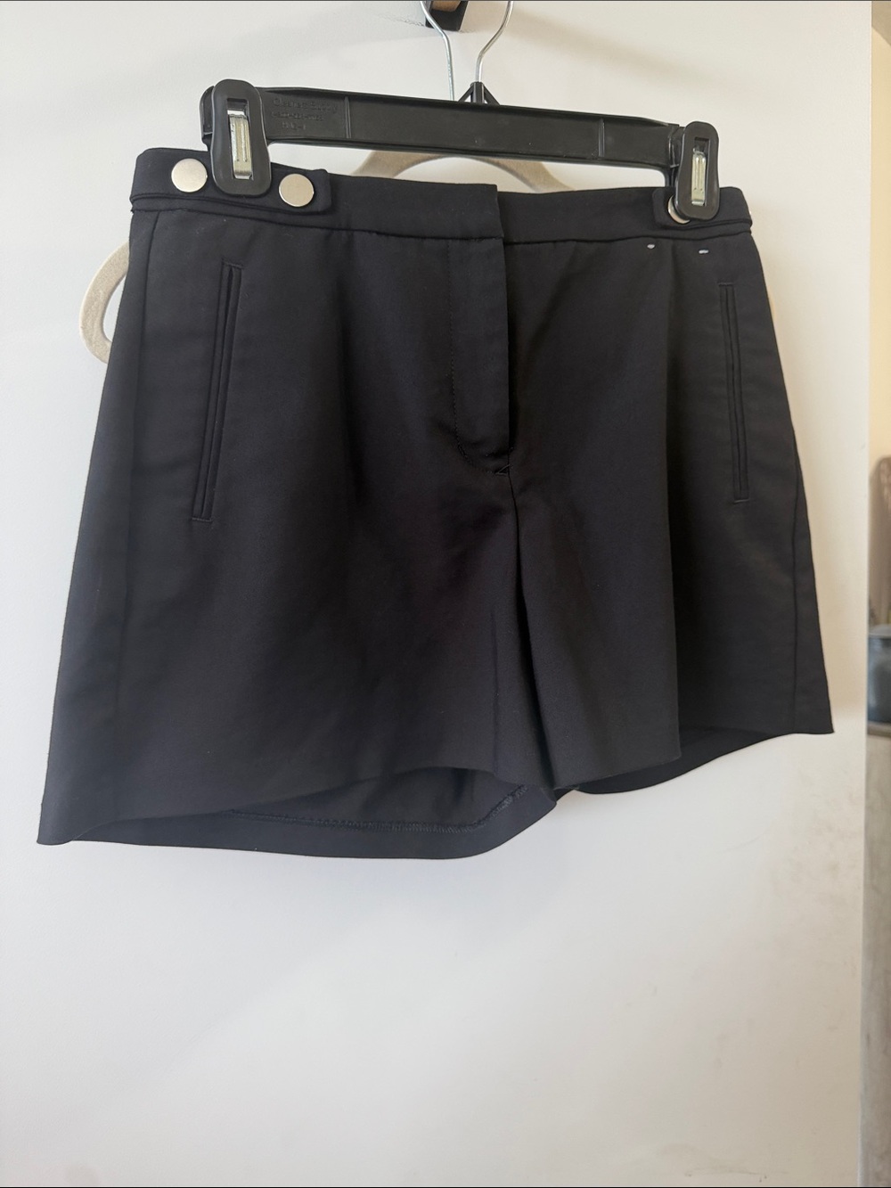 Like New! Express Black High-Waist Tailored Shorts with Button Accents